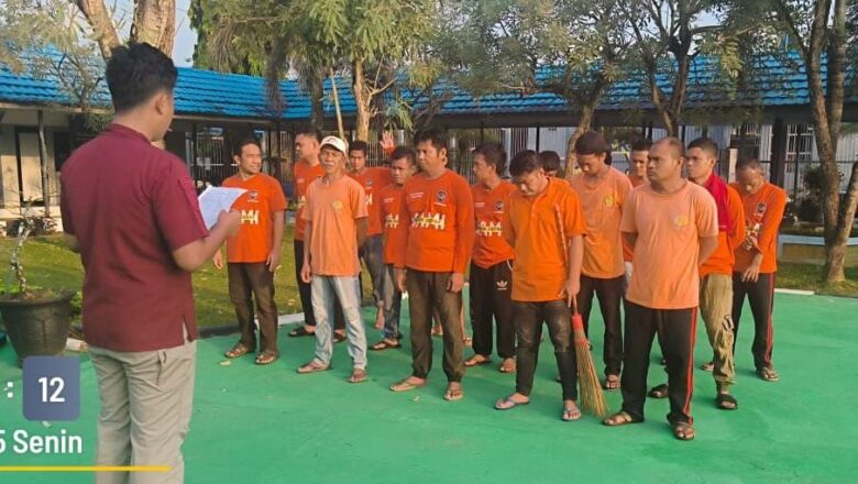 Tim Kuning Siap Jaga Kebersihan Lapas, Apel Pagi Digelar di Karang Intan