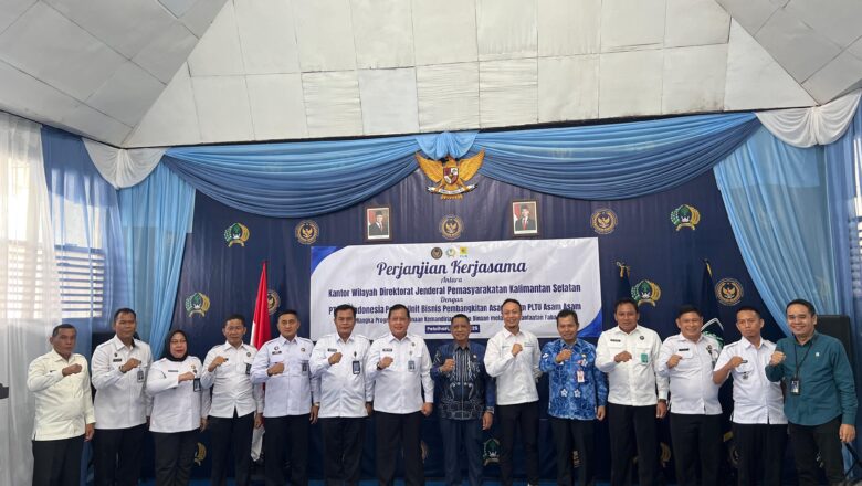 Kakanwil Ditjenpas Kalsel Hadiri Penandatanganan Kerja Sama Rutan Pelaihari dan PLTU Asam-Asam; Kalapas Narkotika Karang Intan Turut Dukung