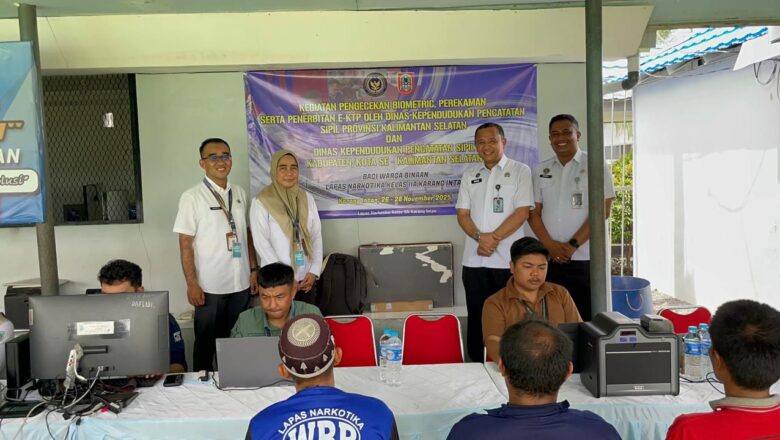 Lapas Narkotika Karang Intan Pastikan Hak Identitas Warga Binaan: Ratusan Warga Binaan Ikuti Perekaman dan Penerbitan E-KTP
